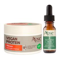 Kit Apse Vegan Protein Mascara 300g + Óleo Extrato Aloe Vera