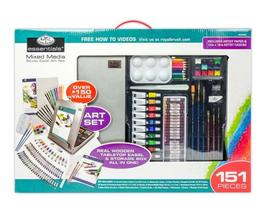 Kit Aquarela, Acrilica e Giz Pastel Royal C/151 Pçs