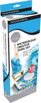 Kit Aquarela Criativo Mini Cavalete 38 Peças Daler Rowney