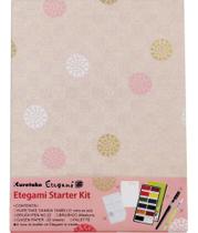 Kit Aquarela Kuretake Etegami Starter Kit 6 Peças