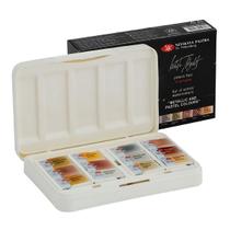 Kit Aquarela Nevskaya White Nights Tons Metálicos e Pastel Pastilhas C/ 12 Cores