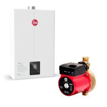 Kit Aquecedor 15 Litros GLP Bivolt + Bomba 120W 127V Rheem