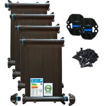 Kit Aquecedor Solar 23 Placas de 3Metros + Kit Fechamento