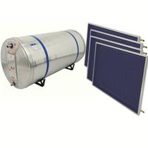 Kit Aquecedor Solar Com Boiler 300 Litros Desnível C/ 3 Placas 1x1m - Unisol