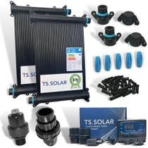 Kit Aquecedor Solar Piscina 22placas 3mt+controlador Digital