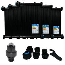 Kit Aquecedor Solar Piscina 30Placas 3Mt ROSCA+Válvula Vqv