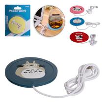 Kit Aquecedor Xicara Caneca Usb 12v Café Chá Base Portátil