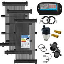 Kit Aquecimento Solar para Piscinas de até 06m² ou até 10 mil litros TekSol com Controlador de Temperatura Bivolt