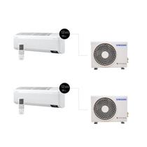 Kit Ar Condicionados 2x12.000 Btu Sem Vento Samsung WindFree Quente e Frio (220V)