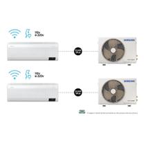 Kit Ar condicionados Split Inverter Samsung WindFree Connect Powervolt 2x12.000 BTUs Frio Bivolt