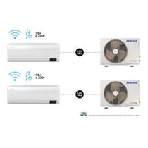 Kit Ar Condicionados Split Inverter Samsung WindFree Connect Powervolt 2x9.000BTUs Frio Bivolt