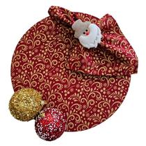 Kit Arabesco Natal 4 Lugar Capa Sousplat Base Guardanapo PG