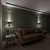 Kit Arandela De Parede Decorativo Quarto Sala Hall De Entrada Lavabo Cupula Algodao Soquete E27 Lampada Inclusa 6000K
