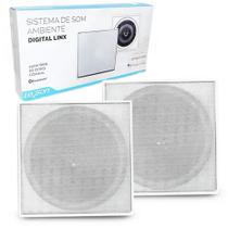 Kit Arandela de Som Ambiente Quadrada Branca Ativa e Passiva 70W RMS Leson - 2LSQUADBR Kit Arandela de Som Ambiente Quadrada Branca Ativa e Passiva 70W RMS Leson - 2LSQUADBR
