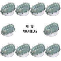 Kit Arandela Externa 60w 110/220v Branco Parede Chão ou Teto - 10 unidades - Jr. Iluminação