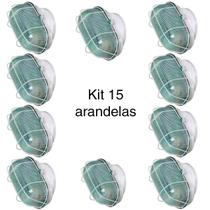 Kit Arandela Externa 60w 110/220v Branco Parede Chão ou Teto - 15 unidades - Jr. Iluminação