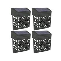 Kit Arandela Led Energia Solar Parede Externo Decoração Branco Quente 3000K Recarregável Soutimes