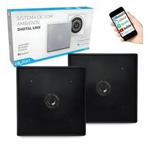 Kit Arandela Quadrada 6 Leson 2lsquadpt 70w Rms Preta Par /