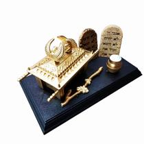 Kit Arca da Aliança com Acessórios e Base 20x9 cm - Resina de Alta Qualidade