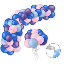 Kit Arco de Baloes Bexigas Balão Bexiga Azul e Rosa Decoração de Aniversário Festa Arco Orgânico Kit Arco de Baloes Bexigas Balão Bexiga Azul e Rosa Decoração de Aniversário Festa Arco Orgânico