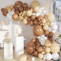 Kit Arco de Balões MEBAY Boho - 146 Unidades (Marrom, Nude e Branco) Kit Arco de Balões MEBAY Boho - 146 Unidades (Marrom, Nude e Branco)