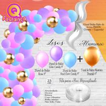 Kit Arco Desconstruído Decoração 81 itens Sereia - Festas com Balões e Calda de Sereia. Kit Arco Desconstruído Decoração 81 itens Sereia - Festas com Balões e Calda de Sereia.