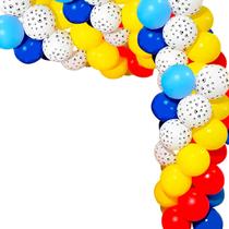 Kit Arco descontruído balão Patrulha Decoração Festa 175 pçs