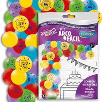 Kit Arco Fácil Balão Bexiga Festa Aniversário Infantil - Divertidamente - 48 Unidades - Festcolor Kit Arco Fácil Balão Bexiga Festa Aniversário Infantil - Divertidamente - 48 Unidades - Festcolor