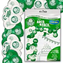 Kit Arco Fácil Balão Bexiga Festa de Aniversário e Comemoração - Palmeiras - 48 Unidades - Festcolor