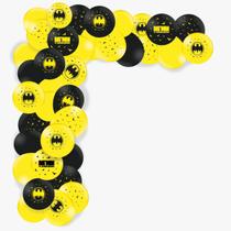 Kit Arco Fácil De Balões Batman Geek com Fita - 48 unid