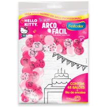 Kit Arco Fácil - Hello Kitty Rosa - 1 unidade - Festcolor - Rizzo