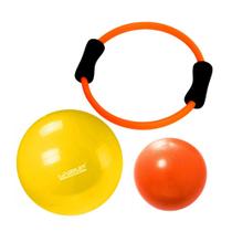 Kit Arco Flexivel + Over Ball 25 Cm + Bola Suica 75 Cm Liveup Sports