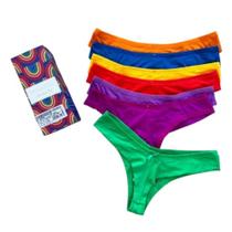 Kit Arco-íris 7 calcinhas FIO Diamantes Lingerie TAM P