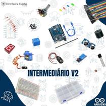 Kit Arduino Uno e Sensores Intermediário com caixa e apostila em PDF com projetos