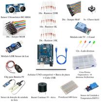 Kit Arduino Uno e Sensores Intermediário com caixa Organizadora - EletronCuiab