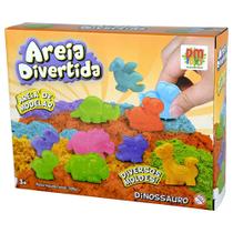 Kit Areia Divertida de Modelar Dinossauro 300g DM Toys DMT6641