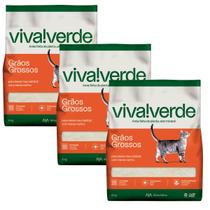 Kit Areia Higiênica Biodegradável Para Gatos Viva Verde Grãos Grossos 12kg