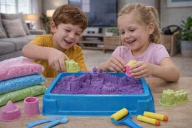 Kit Areia Modular 900g com 14 Acessórios Brinquedo Educativo Sensorial Modelar Criatividade Coordenação Motora Crianças Kit Areia Modular 900g com 14 Acessórios Brinquedo Educativo Sensorial Modelar Criatividade Coordenação Motora Crianças
