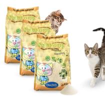 Kit Areia para Gato Caes Areia Higienica Pet de Mandioca Biodegradavel Natural absorvente 4kg