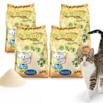 Kit Areia para Gato Caes Areia Higienica Pet de Mandioca Biodegradavel Natural absorvente 4kg