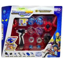 Kit Arena Combate Beyblade 2 Lançadores 4 Piões