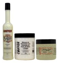 Kit Argan Coiffer Linha Manutenção 3 Passos Com Máscara Kit Argan Coiffer Linha Manutenção 3 Passos Com Máscara