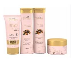 Kit Argan floraminas (shampoo 300ml+cond condicionador 300ml+mascara 250g+leave in 200g)