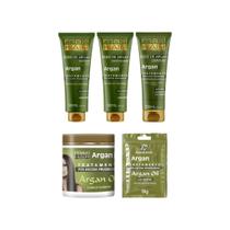 Kit Argan Liss Pos Escova Maxihair-5 Itens Total Kit Argan Liss Pos Escova Maxihair-5 Itens Total