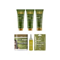 Kit Argan Liss Pos Escova Maxihair-6 Itens Kit Argan Liss Pos Escova Maxihair-6 Itens