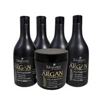 Kit Argan Pós Progressiva (2 Shampoo, 2 Condicionador, 1 Máscara) Maycrene Kit Argan Pós Progressiva (2 Shampoo, 2 Condicionador, 1 Máscara) Maycrene