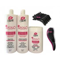 Kit argila rosa (argilo therapy) para couro cabeludo sensibilizados pós quimica use me 3x1