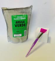 Kit Argila verde + pincel skincare