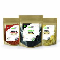 Kit Argila Vermelha, Amarela E Preta - 200G Cada