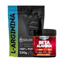 Kit: Arginina 250g + Beta Alanina 250g - 100% Puro Importado - Soldiers Nutrition